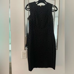 Calvin Klein Black Velvet Design Sheath Dress